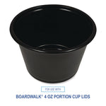 Souffle/Portion Cups, 4 oz, Plastic, Black, 2,500/Carton