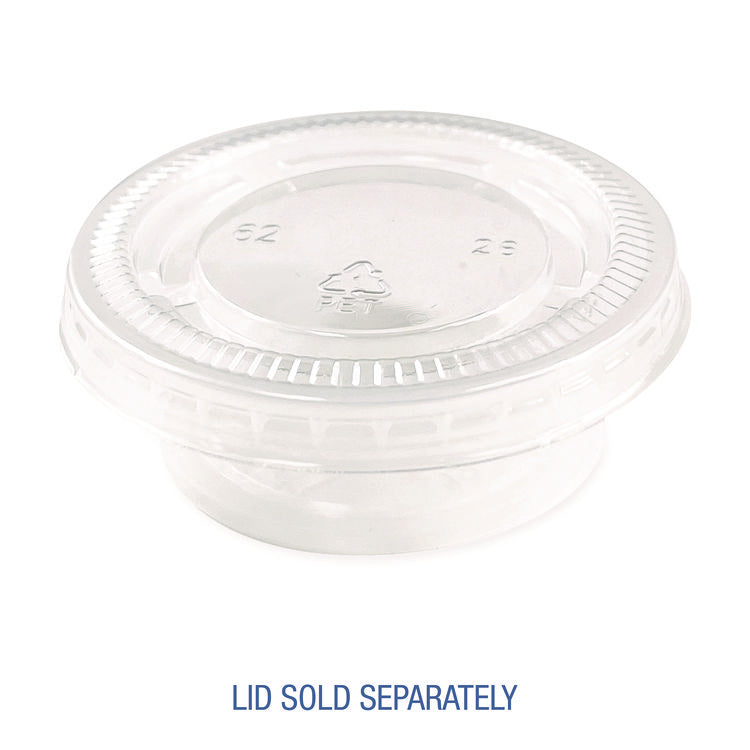 Souffle/Portion Cups, 1.5 oz, Plastic, Translucent, 2,500/Carton