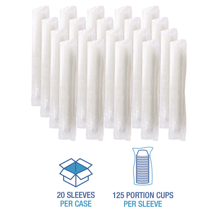 Souffle/Portion Cups, 1.5 oz, Plastic, Translucent, 2,500/Carton