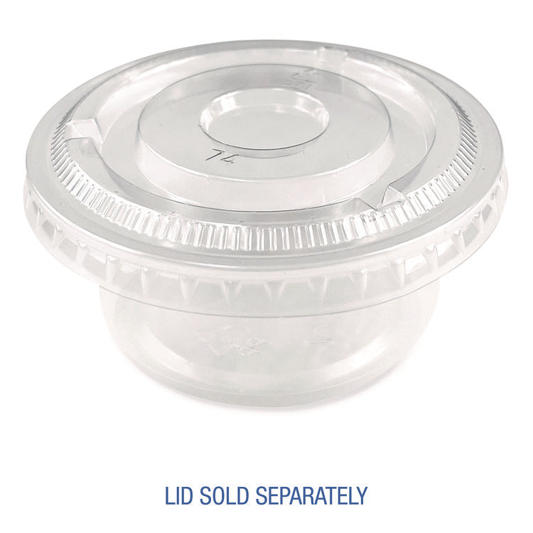 Souffle/Portion Cups, 3.25 oz, Plastic, Translucent, 2,500/Carton