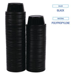 Souffle/Portion Cups, 3.25 oz, Plastic, Black, 2,500/Carton