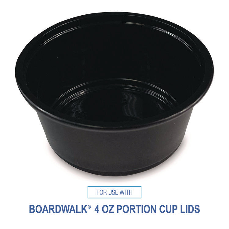 Souffle/Portion Cups, 3.25 oz, Plastic, Black, 2,500/Carton