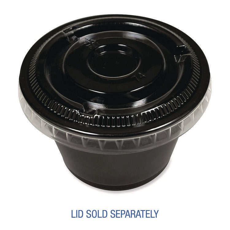 Souffle/Portion Cups, 3.25 oz, Plastic, Black, 2,500/Carton