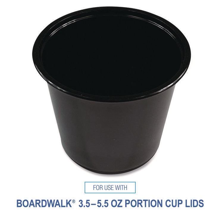 Souffle/Portion Cups, 5.5 oz, Plastic, Black, 2,500/Carton