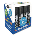 Kwik Stix Single Color Pack, 0.7" x 3.5", Black, 12/Pack, 12 Packs/Carton