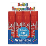 Kwik Stix Single Color Pack, 0.7" x 3.5", Red, 12/Pack, 12 Packs/Carton