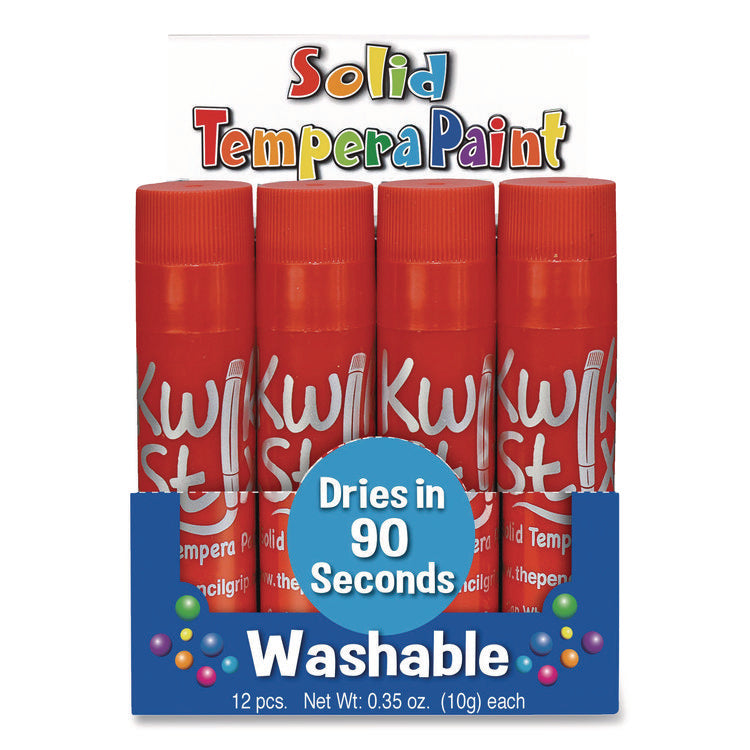 Kwik Stix Single Color Pack, 0.7" x 3.5", Red, 12/Pack, 12 Packs/Carton