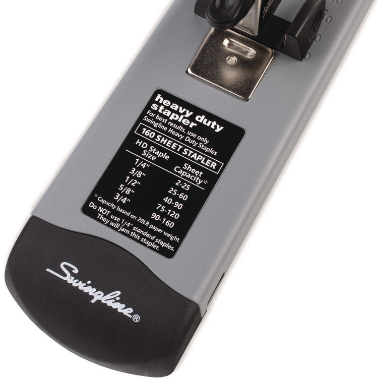 Heavy-Duty Stapler, 160-Sheet Capacity, Black/gray