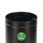 27 Gallon Black Stainless Steel Compost Can