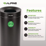 27 Gallon Black Stainless Steel Compost Can