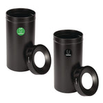 27 Gallon Black Stainless Steel Compost Bin and Trash Can