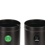 27 Gallon Black Stainless Steel Compost Bin and Trash Can