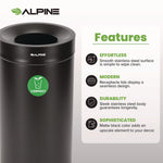 27 Gallon Black Stainless Steel Compost Bin and Trash Can