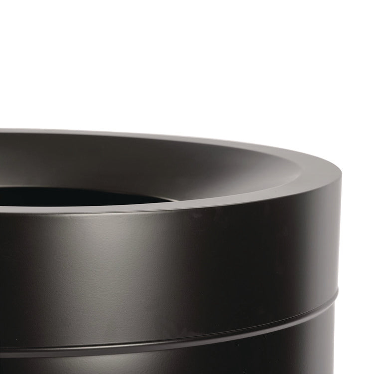 27 Gallon Black Stainless Steel Recycling Can and Trash Receptacle