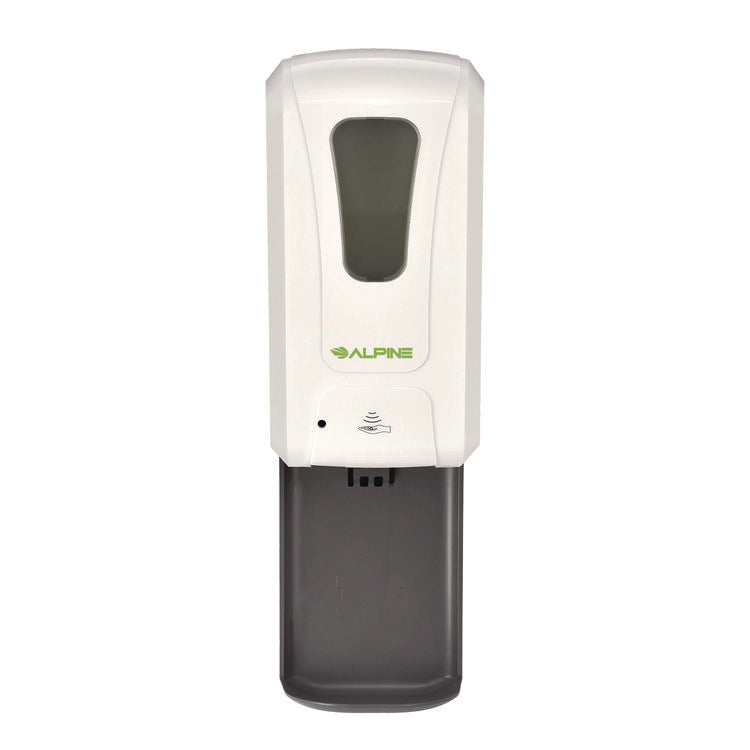Wall Mount Automatic Gel Hand Sanitizer/Soap Dispenser with Drip Tray, 40 oz, 4.48 x 6 x 18.1, White