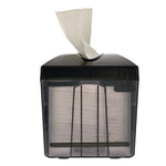 Interfold Table Top Dispenser Napkin Holder with Caddy, 6 x 14.17 x 6.5, Black