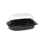 MealMaster Chicken Roaster Base/Lid, 10 x 7.5 x 4, Black/Clear, Plastic, 110/Carton