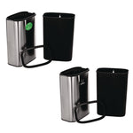 10.5 Gallon Compost and Trash Station, Brushed Stainless Steel