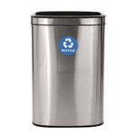10.5 Gallon Slim Recycling Can, Brushed Stainless Steel