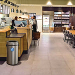 17 Gallon Stainless Steel Open Top Recycling Bin Receptacle