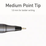 PENTONIC Ballpoint Pen, Stick, Medium 1 mm, Assorted Ink Colors, Charcoal Gray Barrel, 25/Pack