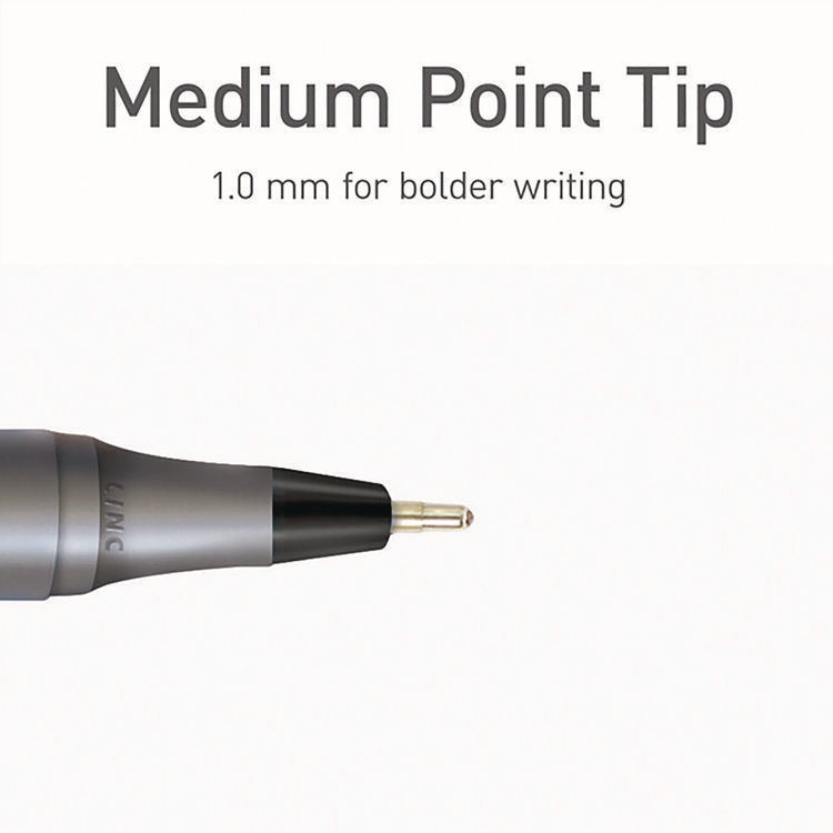PENTONIC Ballpoint Pen, Stick, Medium 1 mm, Assorted Ink Colors, Charcoal Gray Barrel, 25/Pack