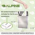 Stainless Steel Wall-Mounted Sanitary Napkin Receptacle
