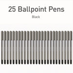 PENTONIC Ballpoint Pen, Stick, Medium 1 mm, Black Ink, Charcoal Gray Barrel, 25/Pack