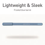 PENTONIC Gel Pen, Stick, Fine 0.7 mm, Blue Ink, Frosted Blue Barrel, 10/Pack