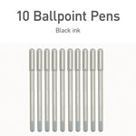 PENTONIC Gel Pen, Stick, Fine 0.7 mm, Black Ink, Pale Gray Barrel, 10/Pack