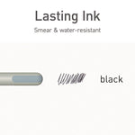 PENTONIC Gel Pen, Stick, Fine 0.7 mm, Black Ink, Pale Gray Barrel, 10/Pack
