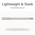 PENTONIC Gel Pen, Stick, Fine 0.7 mm, Black Ink, Pale Gray Barrel, 10/Pack