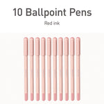 PENTONIC Gel Pen, Stick, Fine 0.7 mm, Red Ink, Pale Pink Barrel, 10/Pack