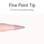 PENTONIC Gel Pen, Stick, Fine 0.7 mm, Red Ink, Pale Pink Barrel, 10/Pack