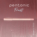 PENTONIC Gel Pen, Stick, Fine 0.7 mm, Red Ink, Pale Pink Barrel, 10/Pack