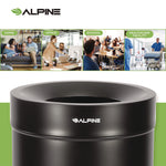 27 Gallon Stainless Steel Commercial Indoor Trash Can, Black