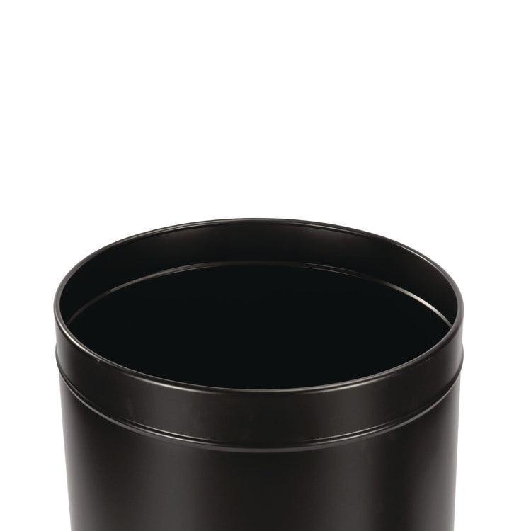 27 Gallon Stainless Steel Commercial Indoor Trash Can, Black