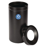 27 Gallon Stainless Steel Recycling Can, Black
