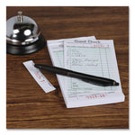 PENTONIC Ballpoint Pen, Retractable, Fine 0.7 mm, Black Ink, Black Barrel, 12/Pack
