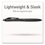 PENTONIC Ballpoint Pen, Retractable, Fine 0.7 mm, Blue Ink, Black/Blue Barrel, 12/Pack