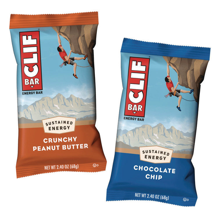 Energy Bar, Chocolate Chip/Crunchy Peanut Butter, 2.4 oz, 20/Box
