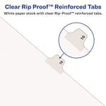 Preprinted Legal Exhibit Side Tab Index Dividers, Avery Style, 26-Tab, G, 11 x 8.5, White, 25/Set, (1407)