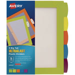 Big Tab Ultralast Plastic Dividers, 5-Tab, 11 X 8.5, Assorted, 1 Set