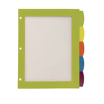 Big Tab Ultralast Plastic Dividers, 5-Tab, 11 X 8.5, Assorted, 1 Set