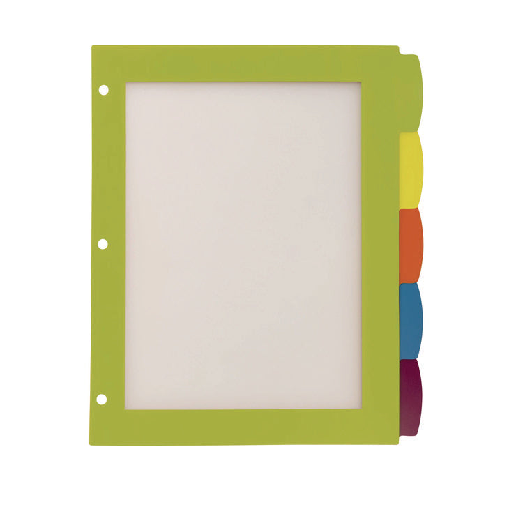 Big Tab Ultralast Plastic Dividers, 5-Tab, 11 X 8.5, Assorted, 1 Set