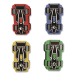 Magnetic Racecar Whiteboard Eraser, 4.5 x 2.6 x 1, 4/Pack, 24 Packs/Carton