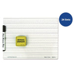 Dry Erase Whiteboard Student Starter Kits with Markers and Erasers, 11.75" x 9", White Surface, 24/Carton