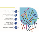 Magic Tri Stix Set, 12 Assorted Colors, 12/Set, 48 Sets/Carton