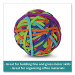 Rubber Band Ball, 2.5" Diameter, Assorted Colors, 250 Bands/Ball, 36/Carton