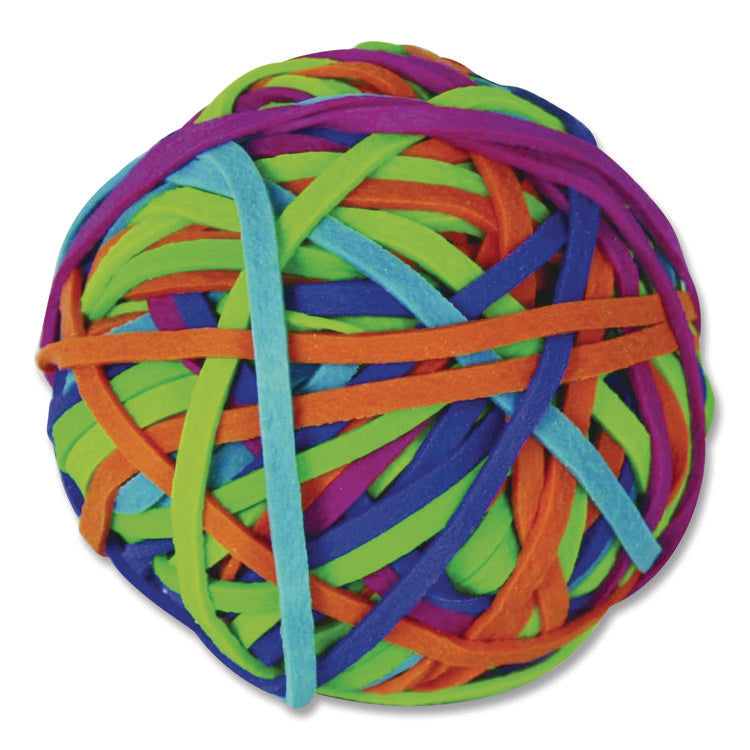 Rubber Band Ball, 2.5" Diameter, Assorted Colors, 250 Bands/Ball, 36/Carton